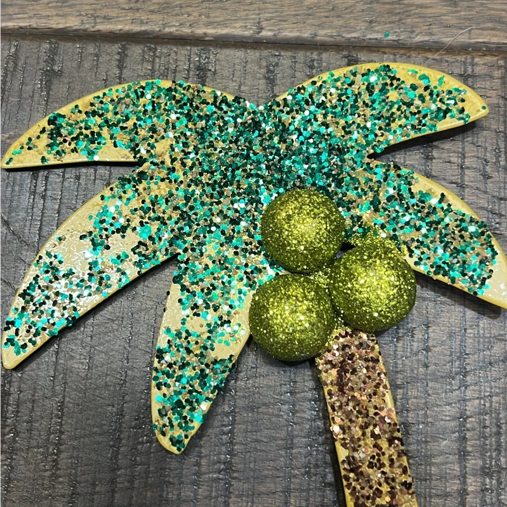 Paradise metal glitter hanging sign with hooks